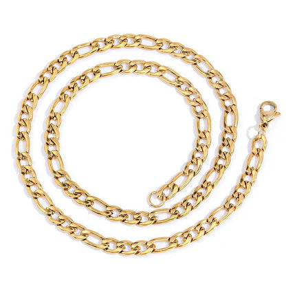 3-6 mm Figaro Link Stainless steel Necklace - CHA074