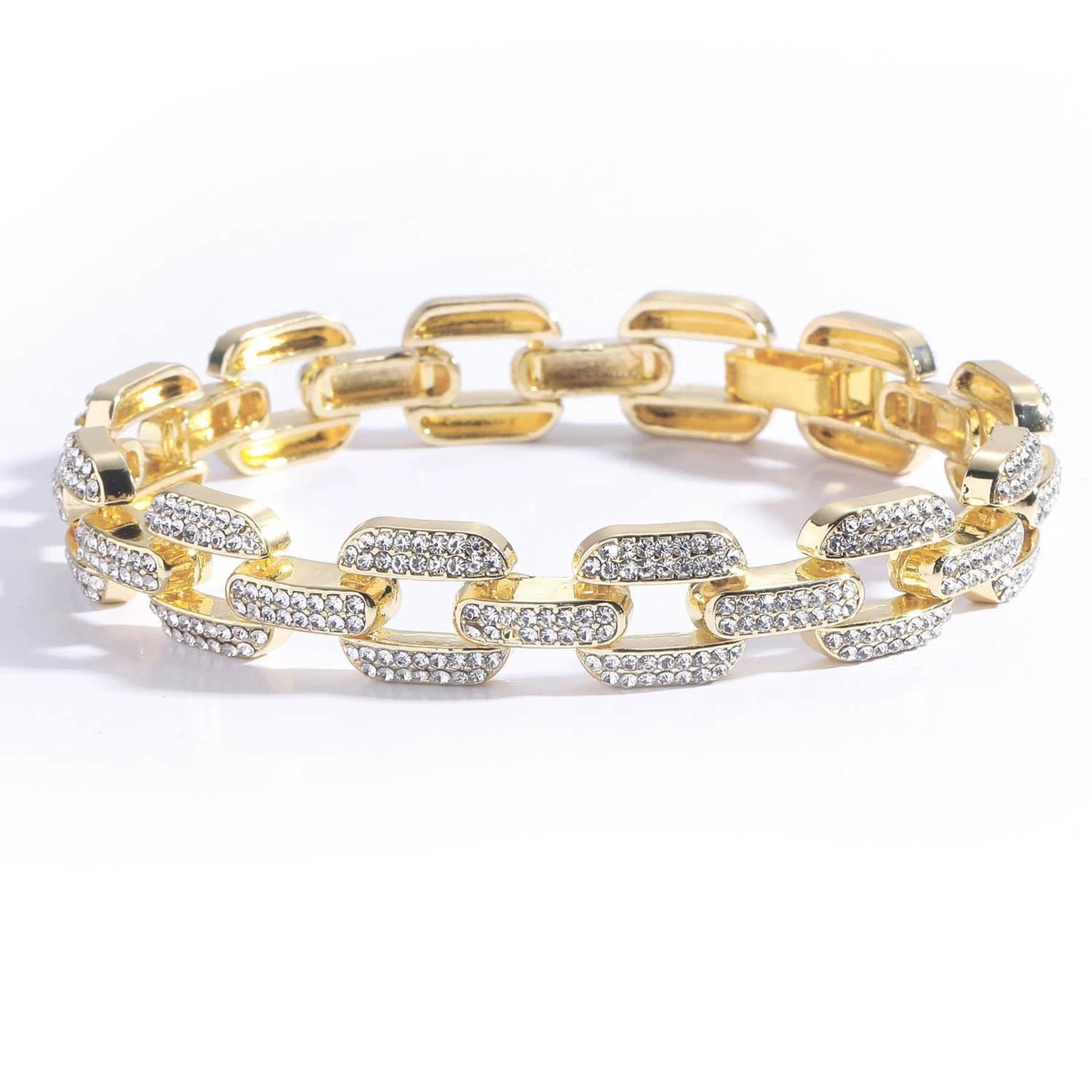 Hip Hop Geometric Cuban Link Alloy Necklace for Men