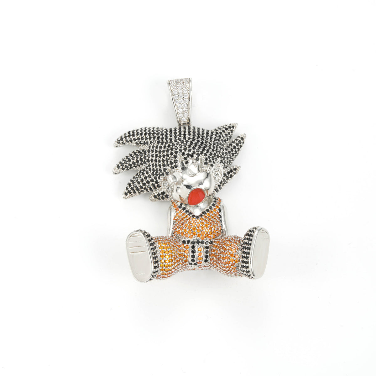Cartoon Character Rhinestone Pendant Necklace, 3MM Twisted Rope Chain, Hip Hop Streetwear product image