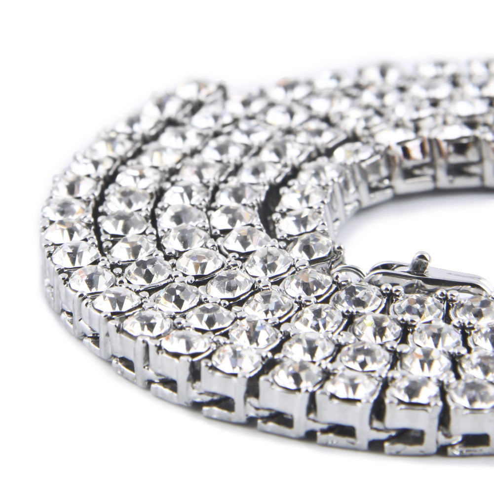 Iced Out Cuban Link Chain Necklace for Men & Women - Gold, Silver, Black & Rose Gold Statement Crystal Chain product image