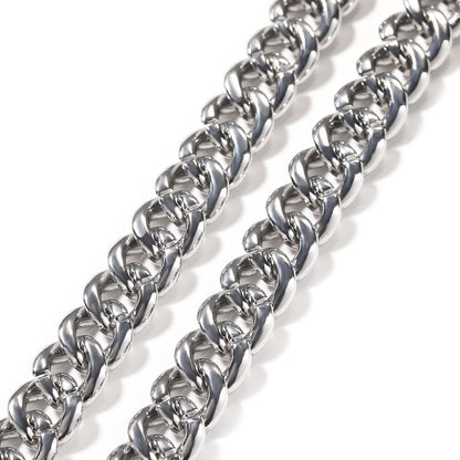 Iced Out Cuban Link Chain Necklace for Women & Men - Gold or Silver Plated Statement Pendant Necklace