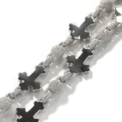 Men’s Iced Out Cross Pendant Necklace – Gold Plated & Silver Plated Hip Hop Statement Chain