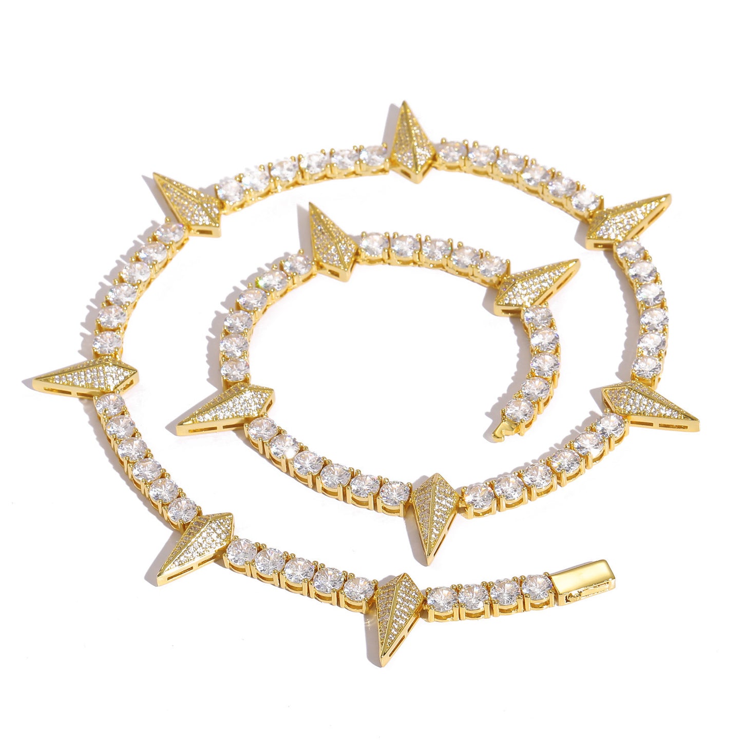 Hip Hop Tennis Chain Panther Cubic Zirconia Necklace for Men