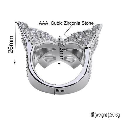 Hip Hop Light Luxury Four Leaf Clover Cubic Zirconia Bracelet for Men and Women