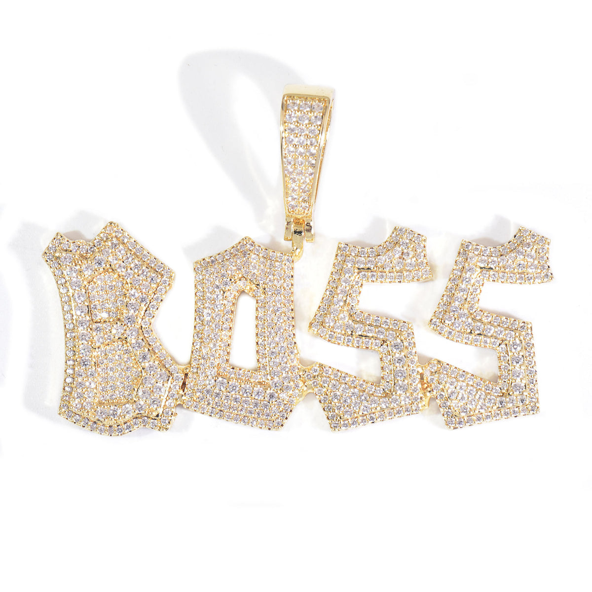 Iced Out BOSS Letter Pendant Necklace for Men product image