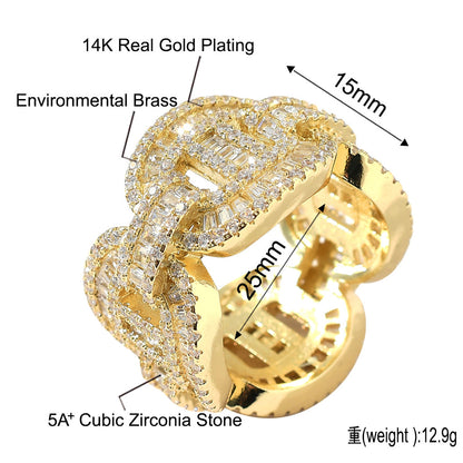 Light Luxury Fashion Cubic Zirconia Ring for Men