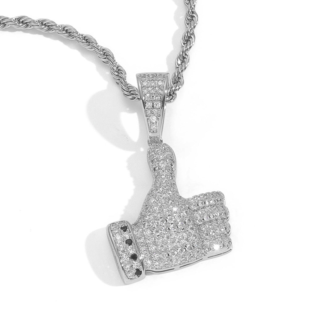 Fashion Cubic Zirconia Pendant Necklace for Men and Women