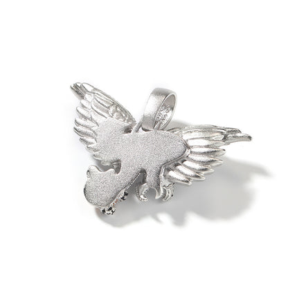 Iced Eagle Pendant Necklace for Men & Women with Cubic Zirconia Hip Hop Statement Chain