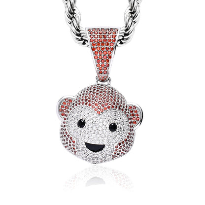 Hip Hop Fashion Cubic Zirconia Pendant Necklace for Men and Women