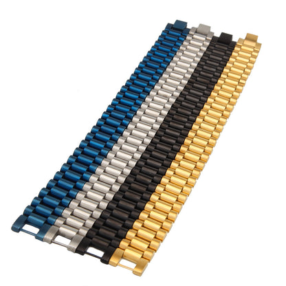 Unisex Stainless Steel Geometric Link Bracelet – Trendy Statement Chain Bangle in Blue, Gold, or Silver
