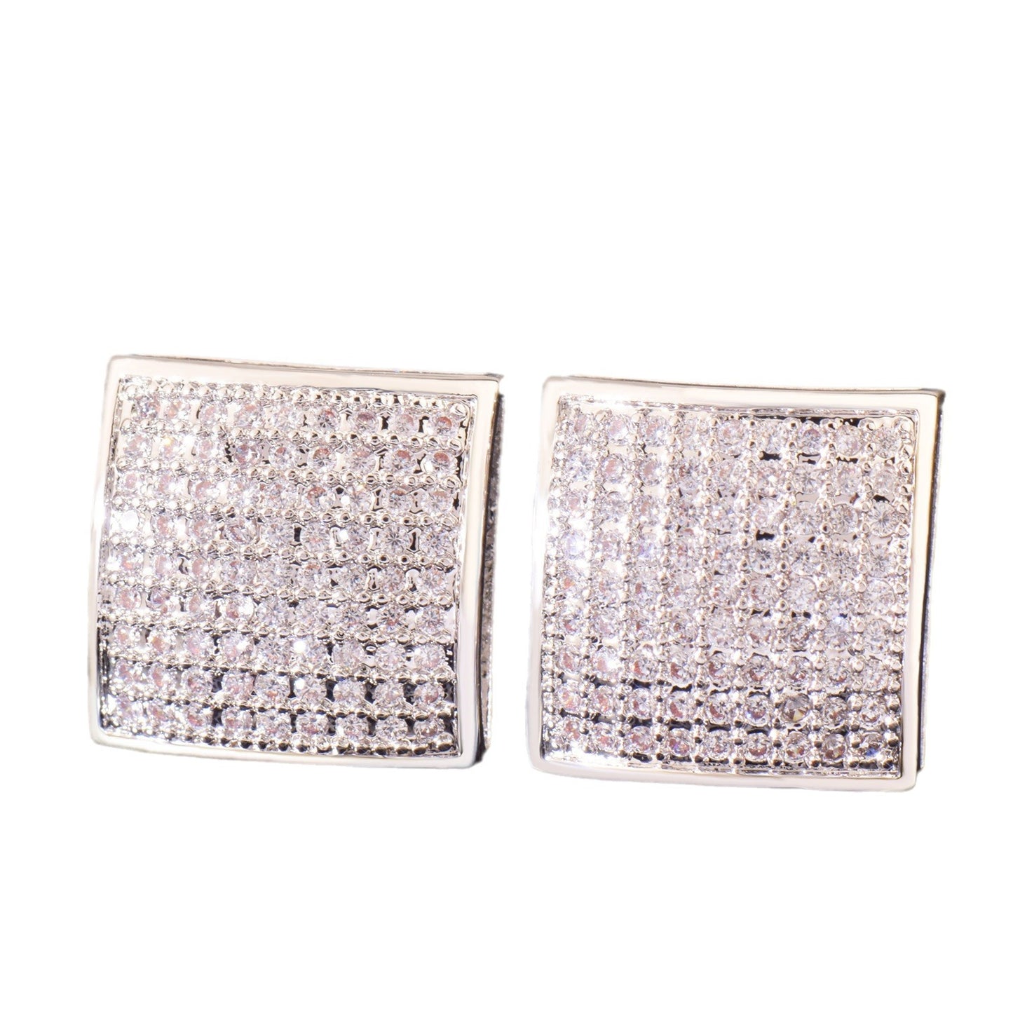 Iced Out Square Stud Earrings product image