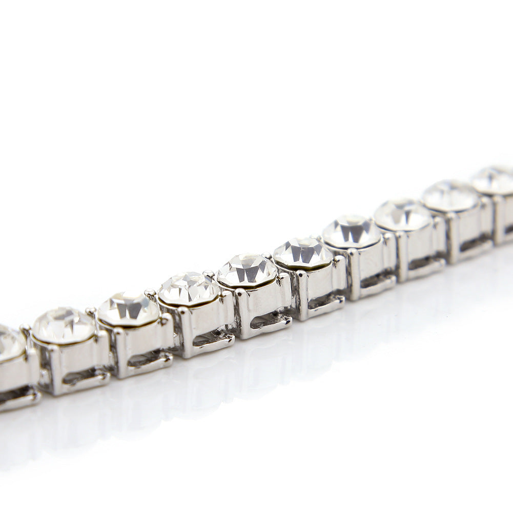 Unisex Gold Plated Crystal Chain Bracelet 8mm - Trendy Statement Bracelet for Women and Men product image
