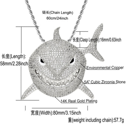 Hip Hop Cuban Link Cubic Zirconia Necklace for Men and Women
