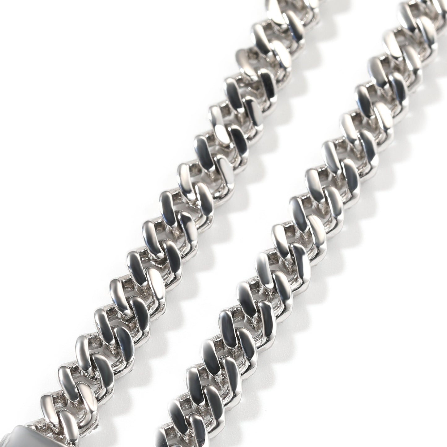 Unisex Iced Out Cuban Link Bracelet with Cubic Zirconia Chain in Gold or Silver