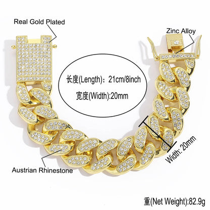 Hip Hop Cuban Link Alloy Necklace for Men