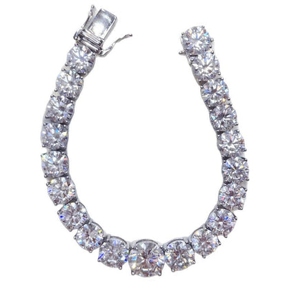Moissanite Tennis Bracelet for Women, Round Four-Prong Full Stone Bracelet, 15cm 16cm 17cm 18cm