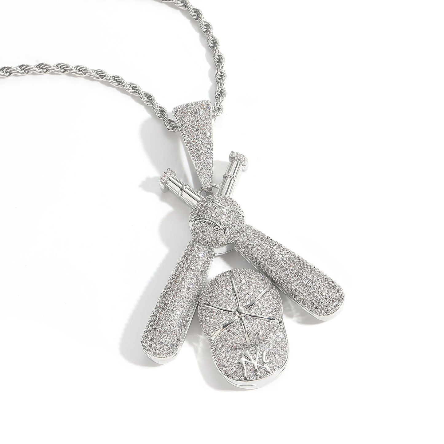 Hip Hop Fashion Cubic Zirconia Pendant Necklace for Men and Women
