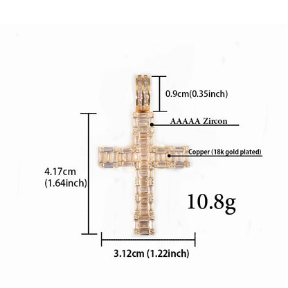 Iced Cross Pendant Necklace