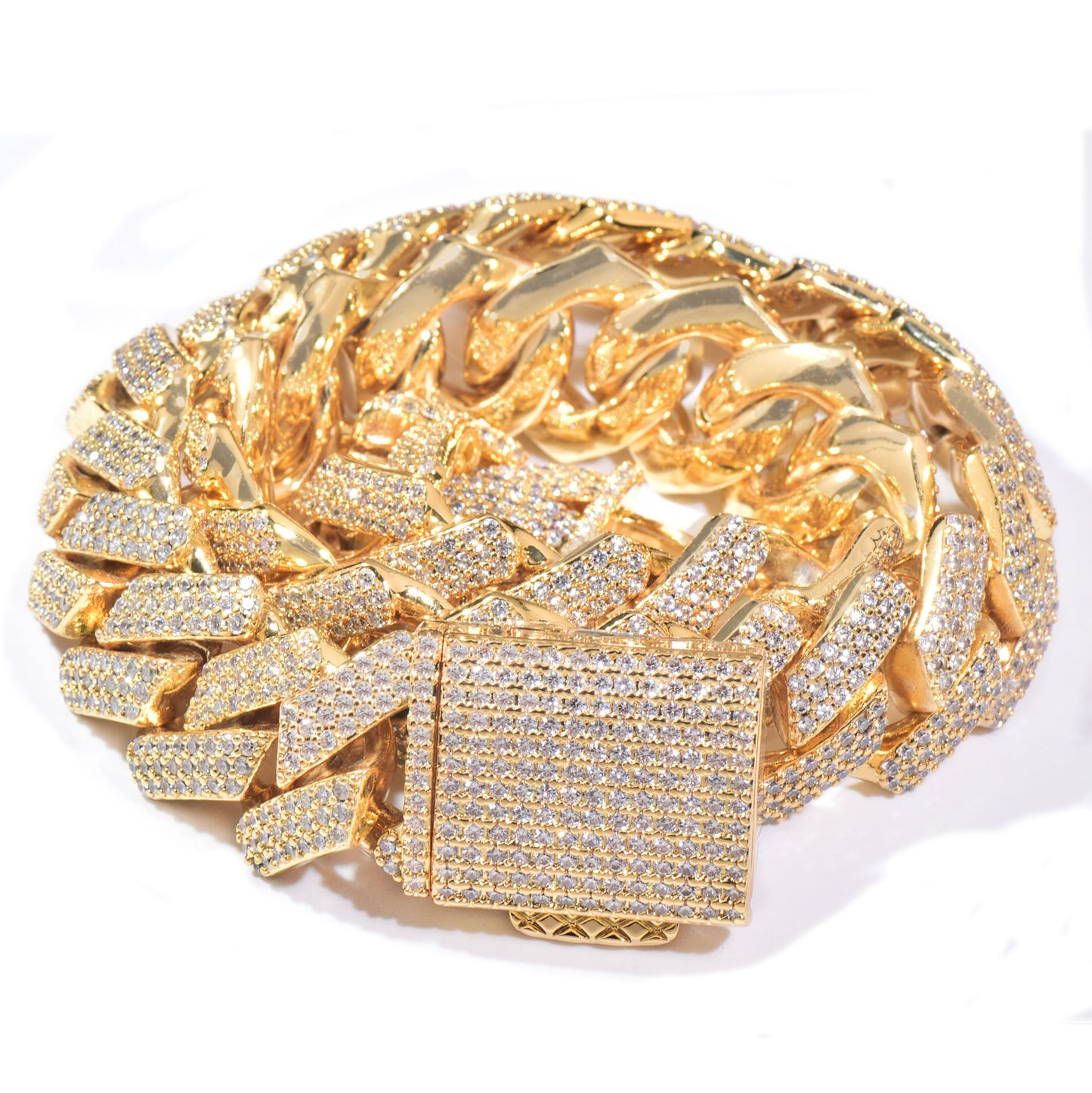 Iced Out Cuban Link Chain Necklace for Men Unisex Hip Hop