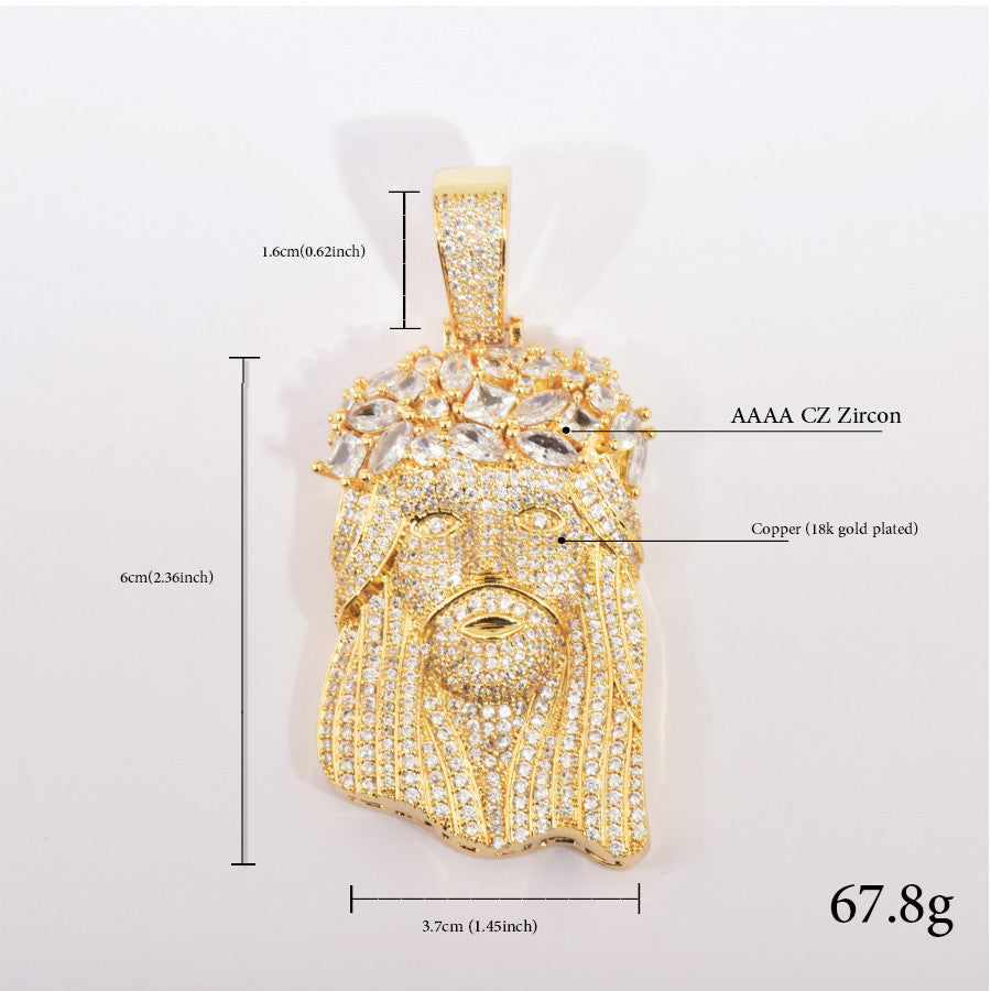 Iced Out Jesus Pendant Necklace