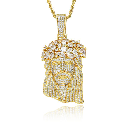 Hip Hop Vintage Fashion Cubic Zirconia Pendant Necklace for Men and Women