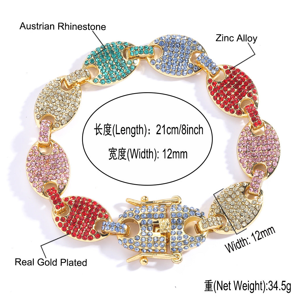 Hip Hop Fashion Alloy Bracelet for Men