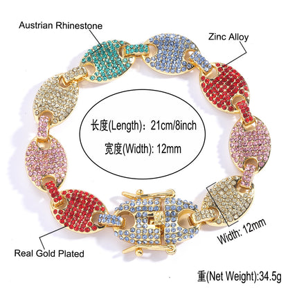 Hip Hop Fashion Alloy Bracelet for Men