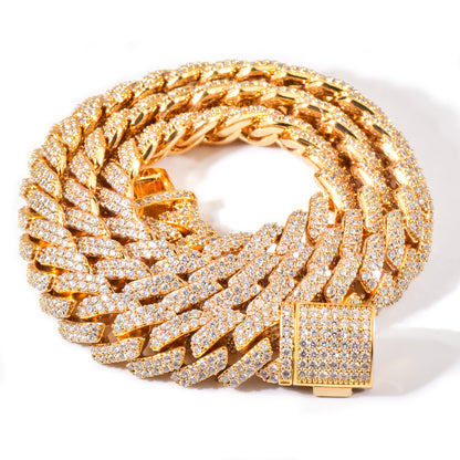 Double Row Oval Cuban Chain for Men