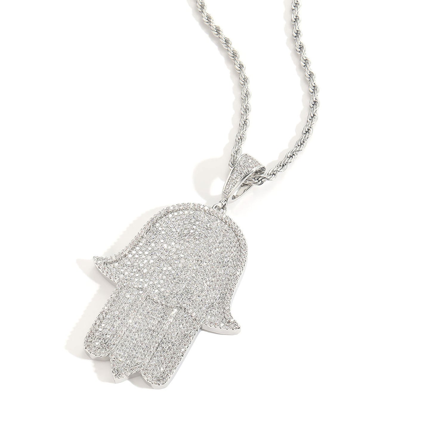 Hip Hop Fashion Cubic Zirconia Pendant Necklace for Men and Women