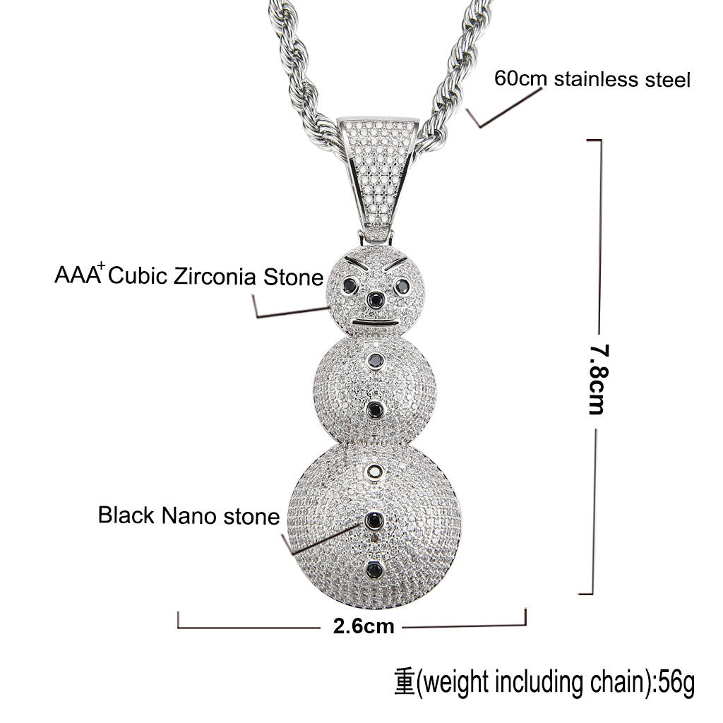 Hip Hop Minimalist Fashion Copper Pendant Necklace for Men and Women