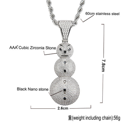 Hip Hop Minimalist Fashion Copper Pendant Necklace for Men and Women
