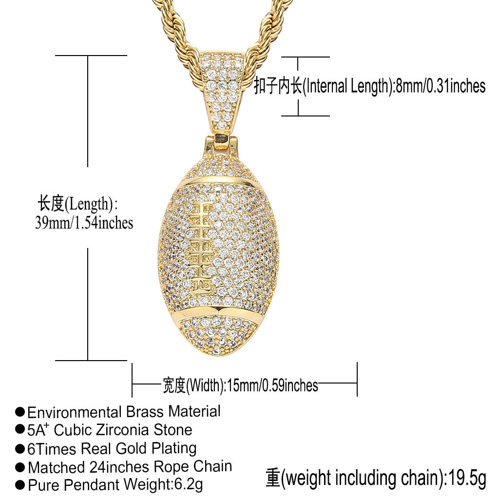 Hip Hop Fashion Copper Pendant Necklace for Men and Women