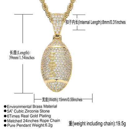 Hip Hop Fashion Copper Pendant Necklace for Men and Women
