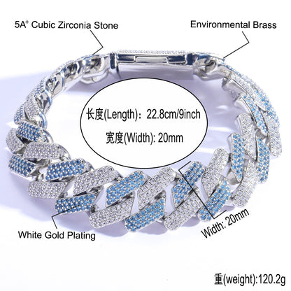 Hip Hop Light Luxury Cuban Link Cubic Zirconia Necklace for Men