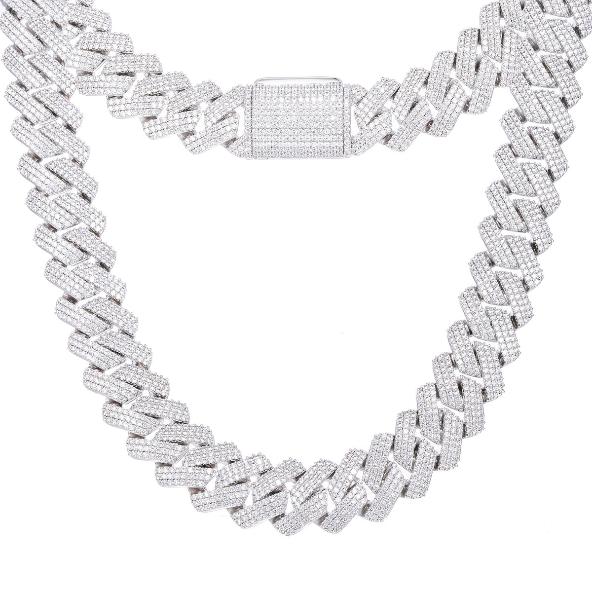 Iced Out 25mm Cuban Link Chain Necklace or Bracelet with 5A Cubic Zirconia for Men and Women product image