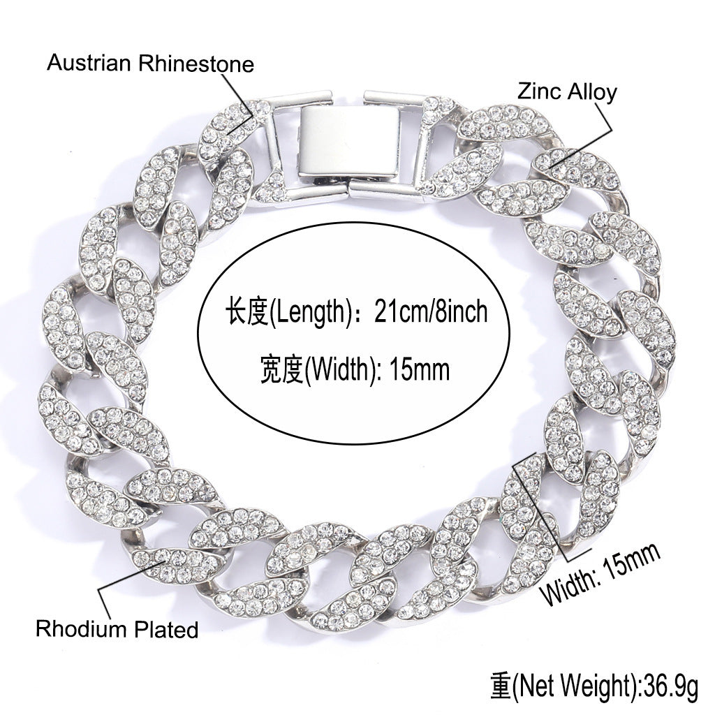 Hip Hop Cuban Link Alloy Necklace for Men