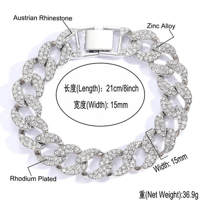 Hip Hop Cuban Link Alloy Necklace for Men