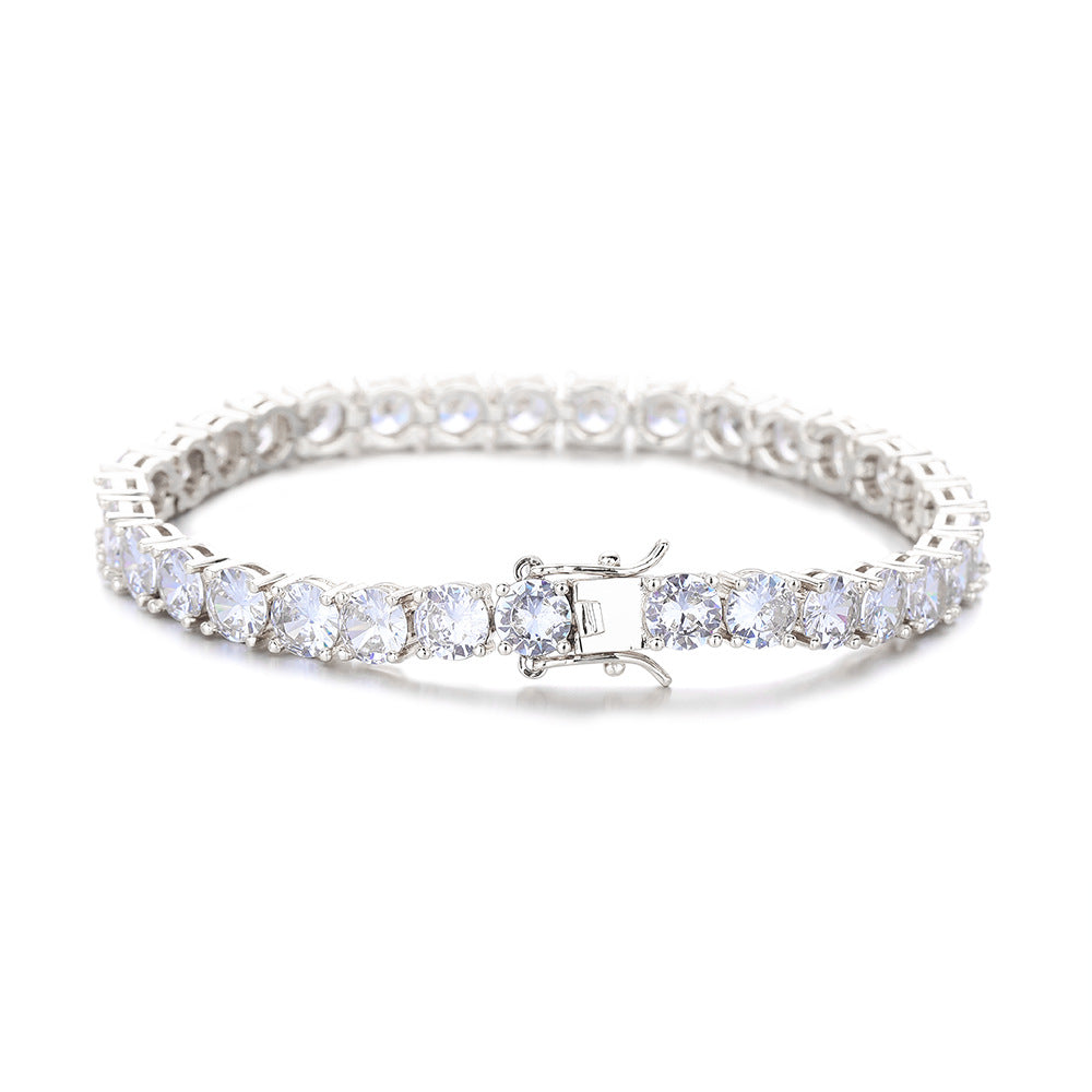 6mm Iced Out Tennis Chain Bracelet & Necklace, Unisex Cubic Zirconia Statement Chain product image