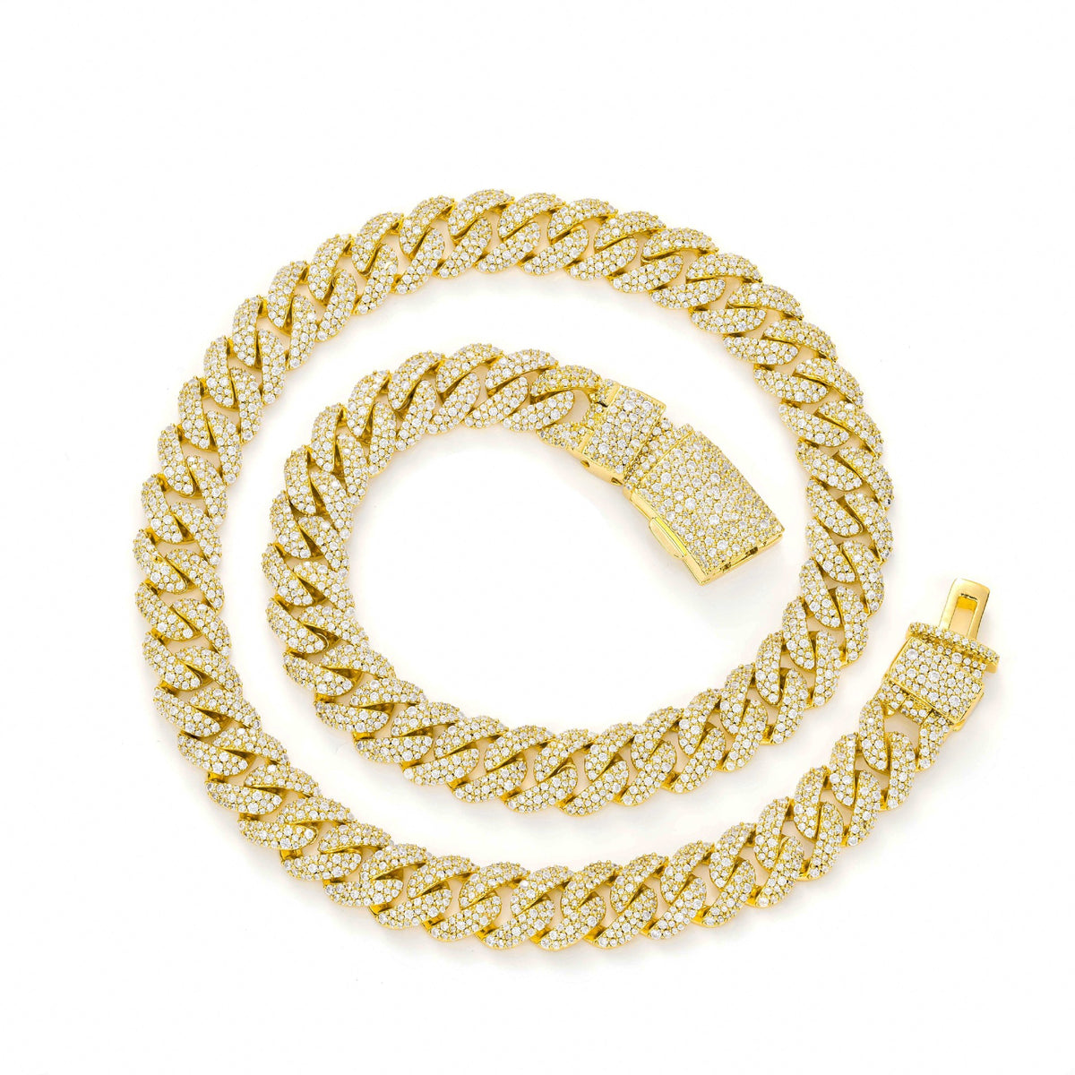 12mm Iced Out Cuban Link Chain Bracelet, Miami Cuban Link Hip Hop Jewelry for Men and Women product image