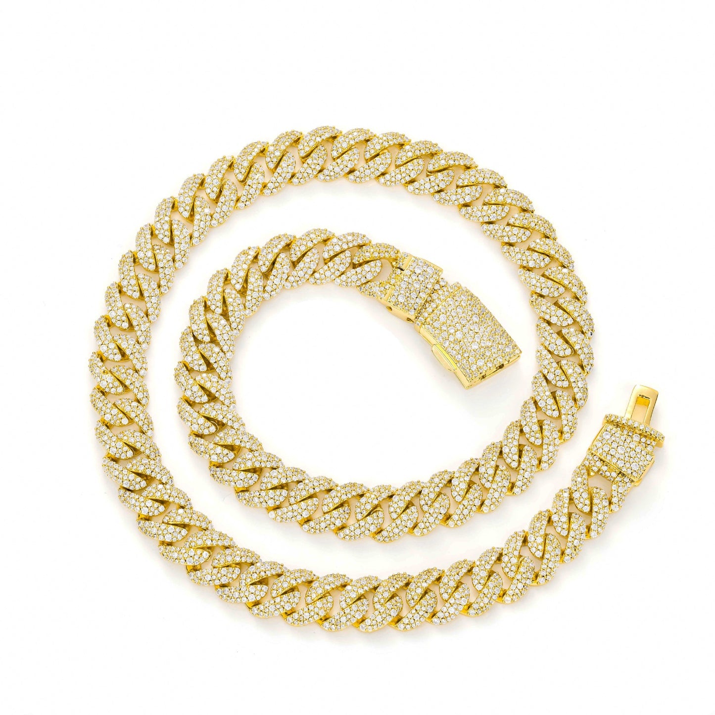 12mm Iced Out Cuban Link Chain Bracelet, Miami Cuban Link Hip Hop Jewelry for Men and Women