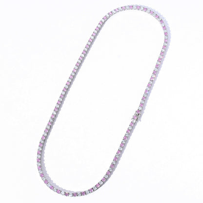 Hip Hop Tennis Chain Cubic Zirconia Necklace for Men and Women