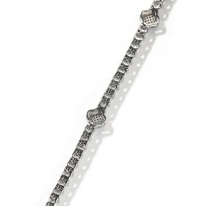 Hip Hop Cubic Zirconia Bracelet and Necklace Set for Women & Men, Gold Plated or Silver Plated Round Link Chain Jewelry