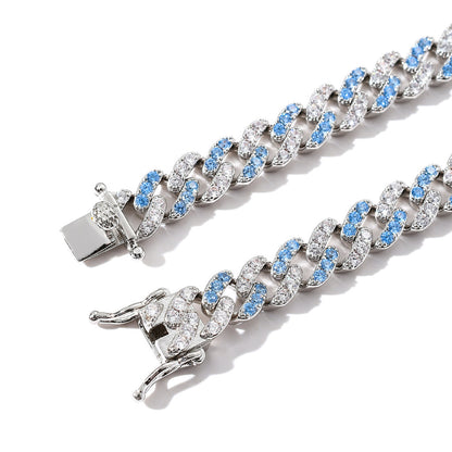 Hip Hop Cuban Link Cubic Zirconia Bracelet for Men and Women