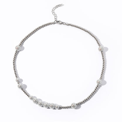 Hip Hop Vintage Fashion Pearl Necklace for Men