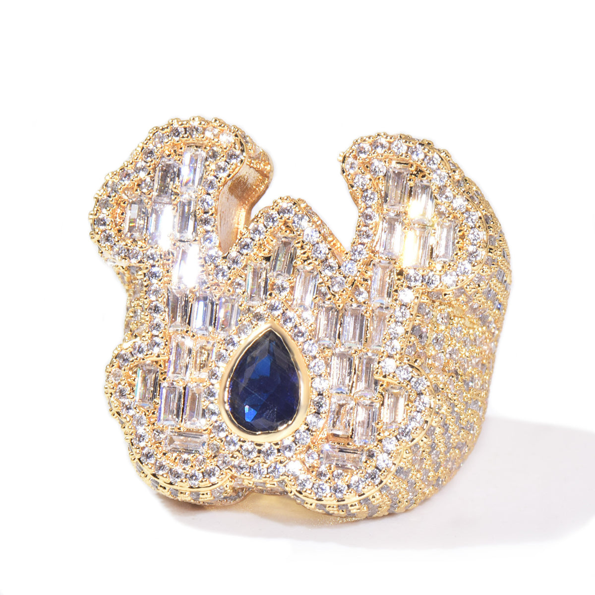 Iced Letter Statement Ring product image