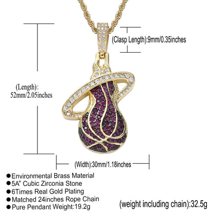 Hip Hop Fashion Copper Pendant Necklace for Men and Women