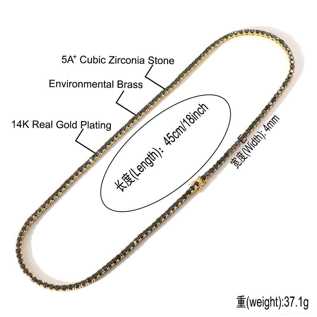 Hip Hop Vintage Fashion Cubic Zirconia Pendant Necklace for Men