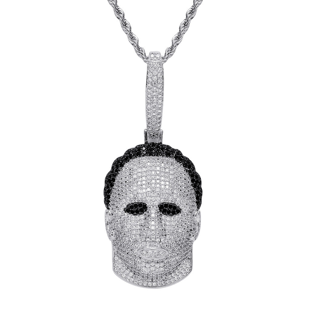 Hip Hop Fashion Cubic Zirconia Pendant Necklace for Men and Women