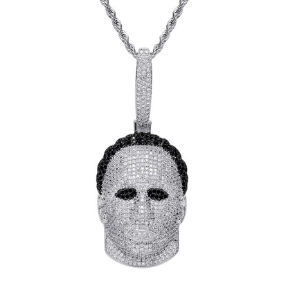 Hip Hop Fashion Cubic Zirconia Pendant Necklace for Men and Women