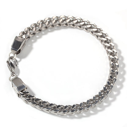 Unisex Stainless Steel Chain Bracelet – Gold Plated Trendy Statement Link Bracelet